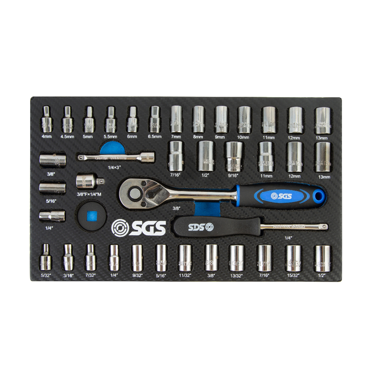 SGS 47pc Spanner & Socket Set | 1200D Technician's Backpack